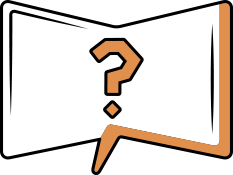 Speech bubble with a question mark