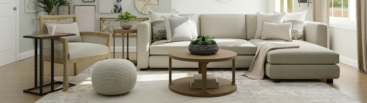 Neutral lounge with gallery wall